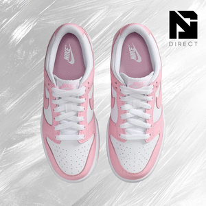 Zapatillas Nike Dunk Low GS 'Medium Soft Pink' de Piel para Skateboarding, con Cordones, Punta Redonda, Estilo Casual - Product Image 3