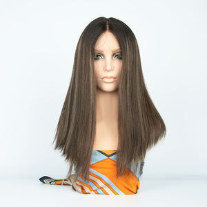 Pelucas de encaje Remy europeas sin procesar, color marrón natural, con reflejos, sin pegamento, de cabello humano, peluca judía con encaje superior para mujeres blancas - Product Image 5