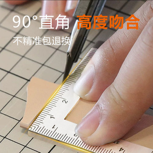 Casillas Mini Right Angle Ruler 15 Cm Stainless Steel Precision Woodworking Leather Measuring Tool - Product Image 2