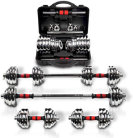 Ensemble d'haltères réglables 15/20/30/50 kg, haltères en fonte pour la maison, équipement de musculation et de fitness