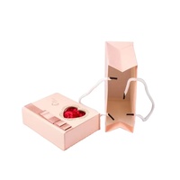 Boîte cadeau magnétique avec doublure en éponge en matériaux recyclés, emballage écologique avec fenêtre pour anniversaires, mariages, fêtes