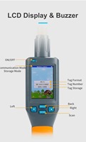 Pembaca Kartu NFC RFID Portabel dengan Microchip T5577 untuk Tag Telinga Hewan, Kartu Bisnis, Penggunaan Hotel 134.2kHz LF Manajemen Ternak