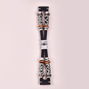 BEEFLYPOWER 20 22mm Bracelet de montre rétro en cuir style ethnique pour Apple <span class=keywords><strong>Watch</strong></span> S11 10 9 8 et <span class=keywords><strong>Samsung</strong></span> <span class=keywords><strong>Watch</strong></span> 6/5/<span class=keywords><strong>4</strong></span>/<span class=keywords><strong>Classic</strong></span> - Product Image 2