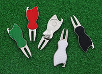 Outil de réparation de divots de golf magnétique en alliage de zinc, marqueur de balle, fourche à divots à un clic, ultra-léger, fixateur de green, accessoire de poche, cadeau