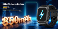 Montre connectée TPU PC à double mouvement, résistante aux chocs, à la poussière, étanche 5ATM, GPS, carte hors ligne, AMOLED 2,13 pouces pour les sports de plein air