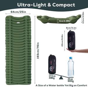 Colchoneta de Camping Ultraligera Gear Doctors Ether de 17.5 oz, Colchón de Aire para Mochileros, Bomba de Inflado Externa, Nailon 20-D Resistente - Product Image 2