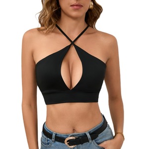 Chaleco pequeño transfronterizo Sexy para <span class=keywords><strong>mujer</strong></span> <span class=keywords><strong>de</strong></span> verano 2025 para <span class=keywords><strong>Amazon</strong></span> Hollow Sling Top estilo europeo y americano <span class=keywords><strong>de</strong></span> longitud corta - Product Image 5