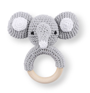 Vendita calda all'ingrosso uncinetto maglia elefante dentizione massaggiagengive <span class=keywords><strong>in</strong></span> <span class=keywords><strong>legno</strong></span> massaggiagengive giocattolo sonaglio sensoriale - Product Image 5