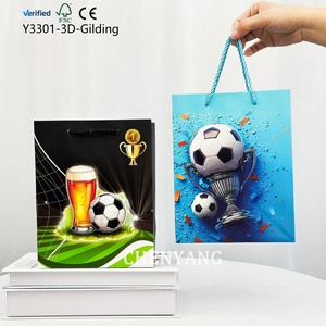 Promotion : Sac en papier de qualité supérieure, gaufré, pour la mode, avec impression couleur, format mini, pour emballage de produits de football, pour la fête des Pères et la fête des Mères, idéal pour l'usage quotidien, fabriqué en usine. - Product Image 3