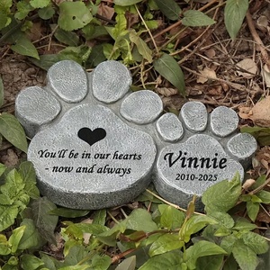 ชุดที่ระลึกอุ้งเท้าสัตว์เลี้ยงทำจากเรซิ่นแบบปรับแต่งได้ - สลักชื่อ/วันที่/<span class=keywords><strong>คำคม</strong></span>ได้, ดีไซน์อุ้งเท้าคู่, เหมาะสำหรับเป็นของที่ระลึกสำหรับสุนัข - Product Image 5