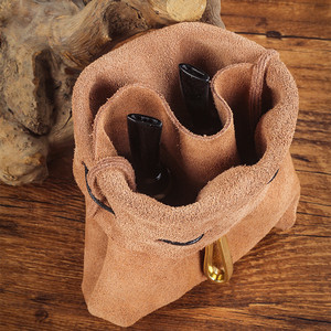 EA443 Custom Logo all'ingrosso con coulisse sacchetto di tabacco da uomo <span class=keywords><strong>Vintage</strong></span> accessori in pelle Kit da fumo borsa scatola per sigari - Product Image 2