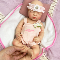Poupée Reborn Fille en Silicone Ultra Doux de 17 Pouces, Bébé Nouveau-né Réaliste avec Peau Veineuse, Cadeau Confortable et Compagnon Réaliste