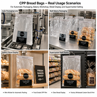 Sacs à pain durables et adaptés aux aliments avec attaches torsadées |   Sacs à pâtisserie transparents avec motif écossais noir pour la pâte à sourde maison