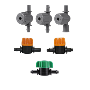 100Pcs 1/4 "Hose Mini Van Vườn Tưới Nước Thủy Lợi Shut Off Điều Khiển 4/7Mm Ống Để 6Mm Waterstope Barbed Miniature Van - Product Image 1