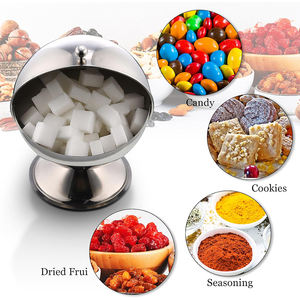 <span class=keywords><strong>Sucrier</strong></span> sphérique en acier inoxydable <span class=keywords><strong>avec</strong></span> couvercle roulant, idéal pour bonbons, <span class=keywords><strong>avec</strong></span> <span class=keywords><strong>pince</strong></span> à sucre en acier inoxydable, pour cuisine, bar à café, boissons et usage domestique - Product Image 4