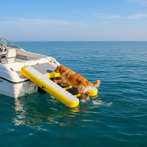 Rampa Inflable Premium para Perros DWF, Plataforma Flotante Antideslizante para Perros, Rampa Inflable para Perros para Entrada/Salida de Barcos y Muelles - Product Image 3