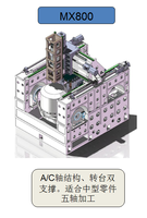 Centre d'usinage vertical CNC 5 axes MX800 pour commande CNC, broche HSKA63, usinage de métaux de moyenne intensité, haute précision