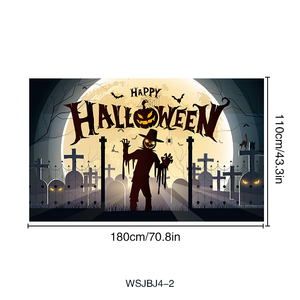 Toile de fond Halloween pour photographie fêtes décorations effrayant fantôme effrayant <span class=keywords><strong>Photo</strong></span> toile de fond citrouille fournitures fond bannière - Product Image 1