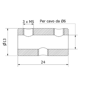 Serre-câble en acier inoxydable C110082 avec Ø 6 AISI 304 - Product Image 2