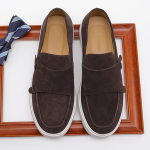 Chaussures mocassins chic en cuir véritable de haute qualité pour hommes, grandes tailles, chaussures décontractées pour hommes, plates, à enfiler - Product Image 3
