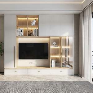 Modern <b>TV</b> Cabinet Living Room Wall <b>Mounted</b> Unit Design with Storage Solution <b>for</b> Entertainment Systems Organization and Display - Product Image 2