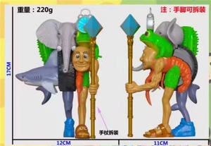 HY fábrica al por mayor Tung Sahur palo hombre divertido plátano mono abstracto edificio tiburón juguete figura estatua - Product Image 6