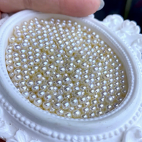 Perles d'eau douce naturelles blanches rondes parfaites de qualité 4A, 4-4,5 mm, en vrac, non percées, pour la fabrication de bijoux DIY