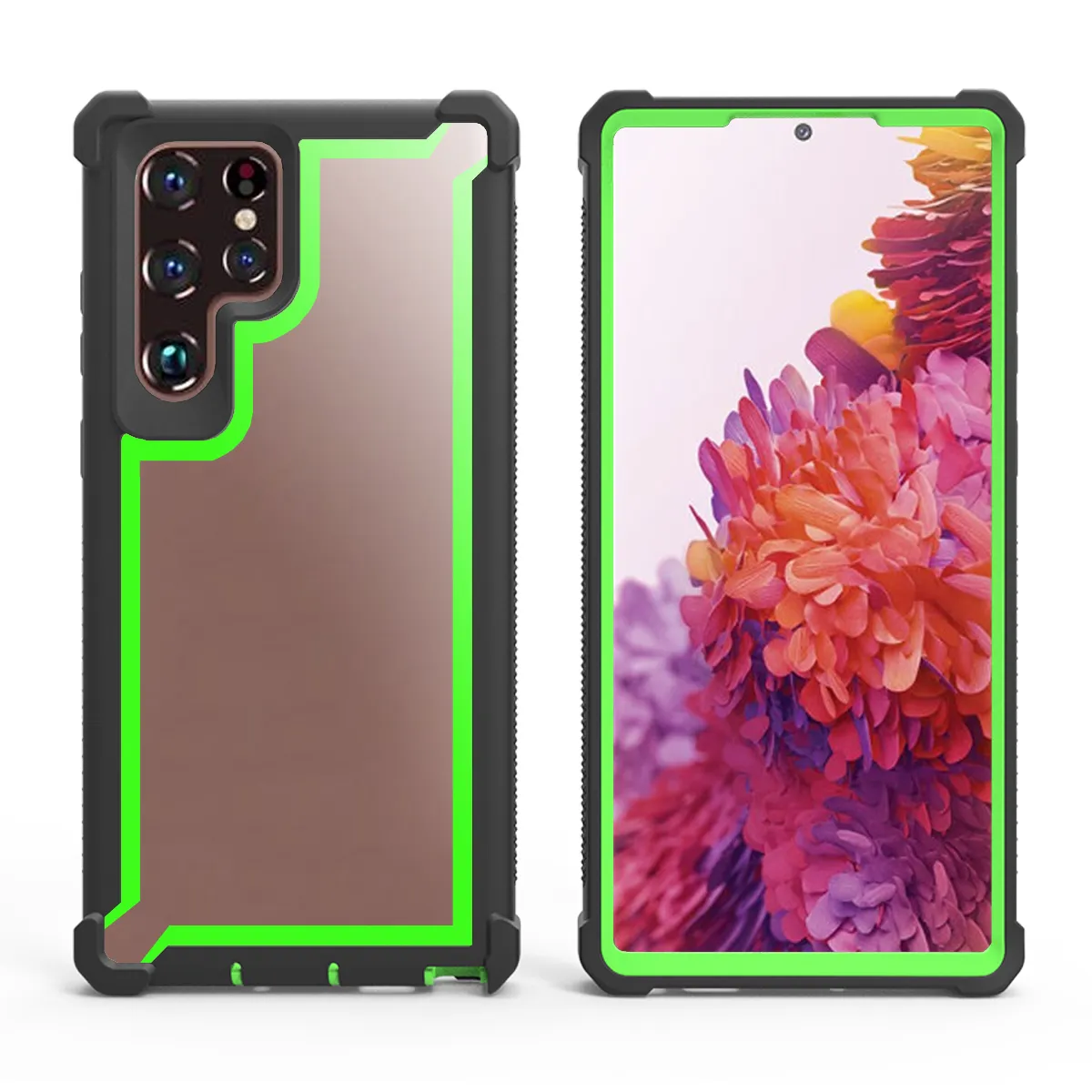 Premium Space Phone Case Acrylic+ PC+TPU 3in 1 mobile phone cover for sumsung S22 S22 Plus S22 ultra