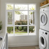 Ventana Abatible de Aluminio Industrial con Apertura Exterior, Vidrio Templado, Herrajes Reforzados, Resistente al Viento, para Uso Comercial