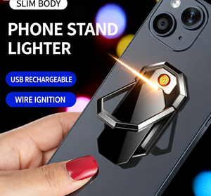 Encendedor Eléctrico USB 2 en 1 y Soporte para Teléfono Móvil, Plasma de Arco Recargable, Portátil para Auto, Oficina, Camping, Regalo con Logotipo Personalizado - Product Image 3