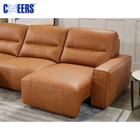 Juego de Muebles para Sala de Estar MAMWAH CHEERS, Sofá Cama de Cuero, Sofá Eléctrico de 3 Plazas