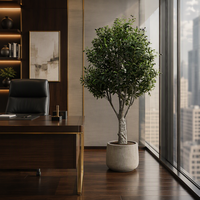 Arbres artificiels détachables de 0,9 m à 2,4 m, oliviers, plantes de simulation, verdure artificielle, pour jardin et décoration intérieure