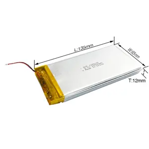 BIS a approuvé la batterie lipo de banque d'alimentation 3.7V 1265135 10000mah