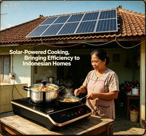 Kit complet de cuisinière à induction solaire pour l'Indonésie 24V DC avec 3 heures d'autonomie et sans gaz requis - Product Image 1