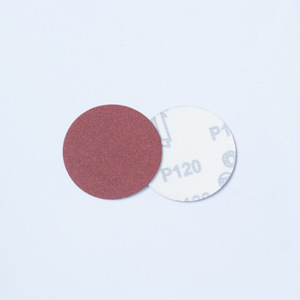 Disco de lijado rojo Jingwu de 3 pulgadas con reverso adhesivo flocado para trabajar la madera y pulir metales - Product Image 2
