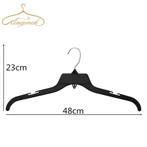 48 CM 19 pollici SSI479 PS materiale adulto cappotto da uomo camicia appendiabiti in plastica nera con gancio in metallo