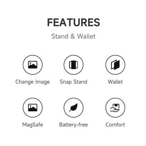 2024 nouveau luxe NFC smart E écran d'encre Smart bricolage motif magnétique <span class=keywords><strong>Snap</strong></span> Stand Card Pack pour <span class=keywords><strong>IPhone</strong></span> 13 14 15 16 pro max - Product Image 3