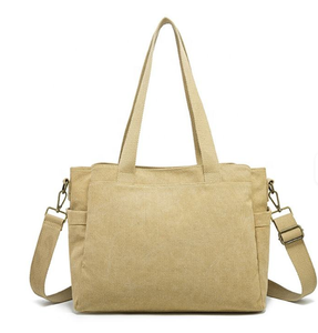 Grand sac fourre-tout en toile pour femmes et hommes, grand sac à bandoulière en toile de grande capacité pour femmes, sac fourre-tout en toile pour le shopping - Product Image 3