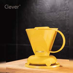 Cafetera de goteo manual trapezoidal amarilla Eastman Tritan, disponible para OEM, para hoteles, motels, B&B y restaurantes - Product Image 4