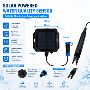Testeur de <span class=keywords><strong>dureté</strong></span> de l'<span class=keywords><strong>eau</strong></span> solaire sans fil IoT avec capteur LoRaWAN et compensation de température Pt1000 - Product Image 2