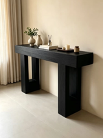 Table console en bois massif Wabi-Sabi, table d'appoint vintage étroite pour entrée/hall, table d'appoint pour canapé d'entrée