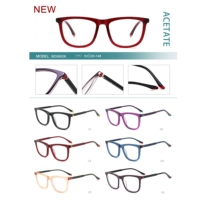 Nouvelle monture optique en acétate, vente en gros, formes multiples, couleurs variées, motifs épissés, monture de lunettes tendance