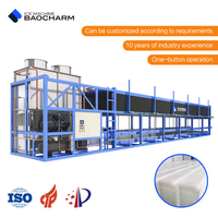 BAOCHARM haute qualité 10000 KG eau bloc de refroidissement Direct machine à glaçons faisant la Machine pour l'industrie de la pêche