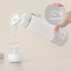 Draadloze Usb Oplaadbare Smart Travel Outdoor Draagbare <span class=keywords><strong>Baby</strong></span> Melk Voeding Fles Warmer Met 10000Mah Batterij - Product Image 2
