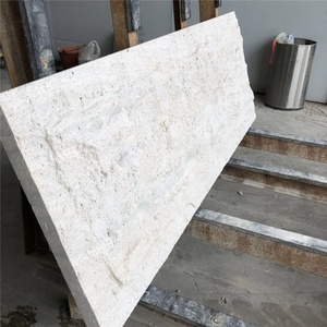 Natural cara dividida importación blanco beige mármol travertino para al aire libre de la pared de azulejos precio - Product Image 3