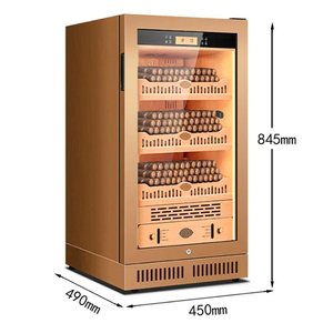 Gabinete para Cigarros NE-101 con Control de Temperatura y Humedad Constantes, Puerta de Vidrio de Acero Inoxidable, Estante de Cedro, Capacidad de 68L, Ecológico - Product Image 1