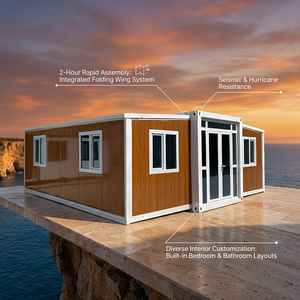 <span class=keywords><strong>Casa</strong></span> Contenedor Plegable <span class=keywords><strong>de</strong></span> Doble Ala Expandible, Resistente al Viento y a Terremotos, Hotel Móvil y Alojamiento - Product Image 5