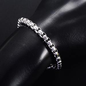 <span class=keywords><strong>Bracelet</strong></span> chaîne carrée classique en acier inoxydable pour femmes et hommes, chaîne de cheville, <span class=keywords><strong>bracelet</strong></span> de poignet, bijoux en métal - Product Image 4