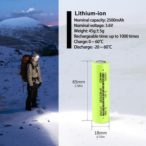 Лидер продаж, 100 шт., <span class=keywords><strong>18650</strong></span>, 3,7 В, 2500 мАч, перезаряжаемая литиево-ионная аккумуляторная батарея NMC для электронных велосипедов, аккумуляторная батарея - Product Image 2