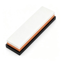Pierre à aiguiser double face durable avec structure antidérapante pour couteaux ménagers et divers outils
